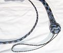 4ft Blue and Black 20 plait Signal with Box Pattern Knot C